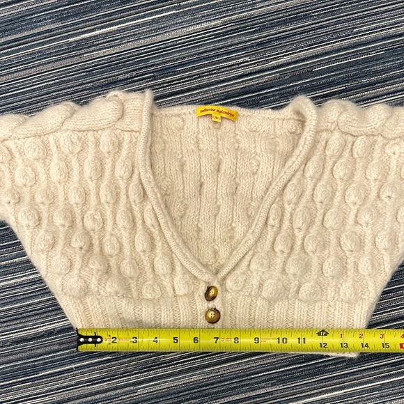 Catherine Malandrino Baby Alpaca Knit Bolero Shrug Chunky Sweater Size US S - Picture 5 of 9